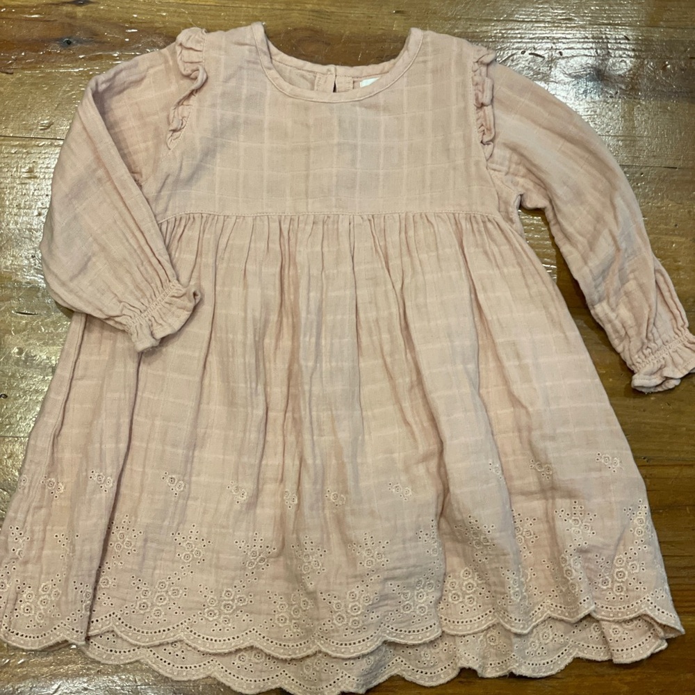 Jamie Kay Blush Pink Linen Dress 4T